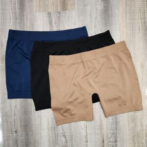 Presitge Edge Set Of 3 Polyester/Spandex Biker Slip Shorts Size L/XL